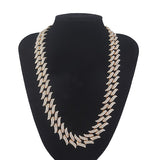 Colar Corrente Folhas Cubana Hip Hop