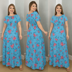 Vestido Longo Estampa Floral