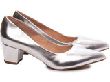 Sapato Scarpin Metalizado Salto Bloco Grosso Baixo 044-1710-124D_AR
