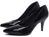 Sapato Scarpin Salto Fino Médio Verniz 8000-02