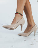 Sapato Scarpin Salto Fino Médio Verniz 8000-02