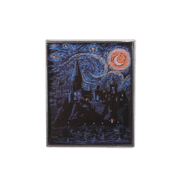 Pin Broche Boton Van Gogh Noite Estrelada Hogwarts Harry Potter