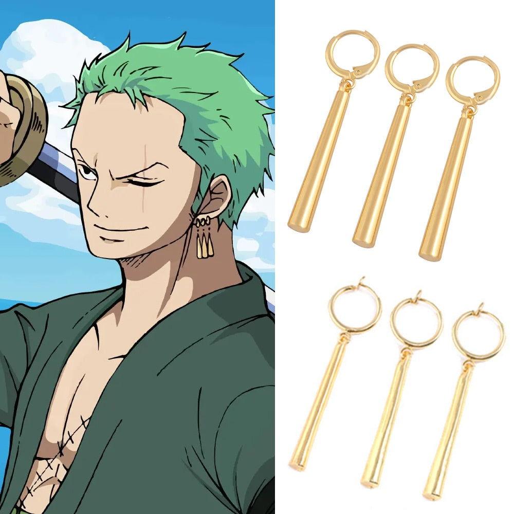 Brincos Cosplay Roronoa Zoro Anime One Piece – Oficina da Jana
