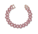 Pulseira Corrente Quadriculada Cubana Hip Hop