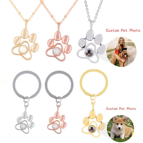 Colar ou Chaveiro Pet Projetor Personalizável com Foto