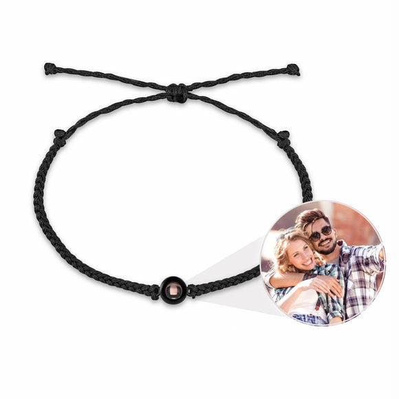 Pulseira Círculo Feita a Mão Personalizada com Foto Projetora